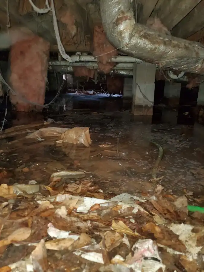 Crawl space flood assessment for Commercial Water Damage Restoration in Fridley